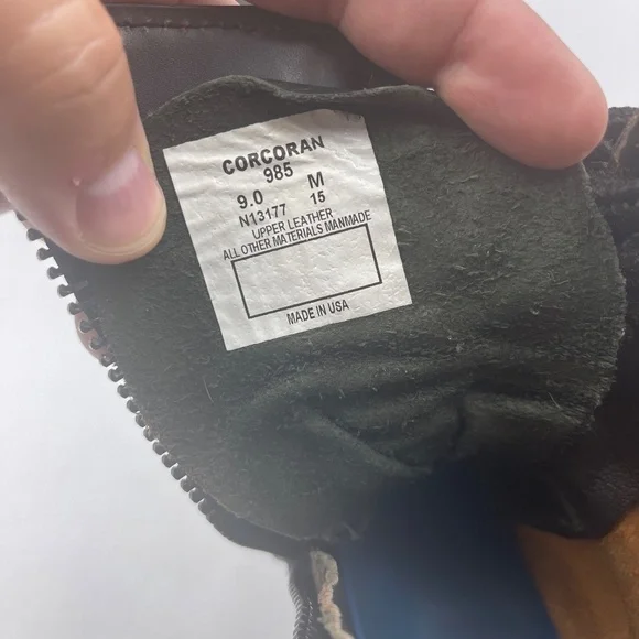 CORCORAN MEN'S 10 INCH SIDE ZIPPER BOOT 985 Black Leather - Picture 12 of 15